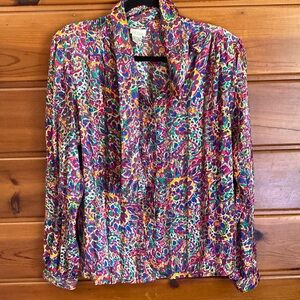 Vintage Secretary Paisley Blouse